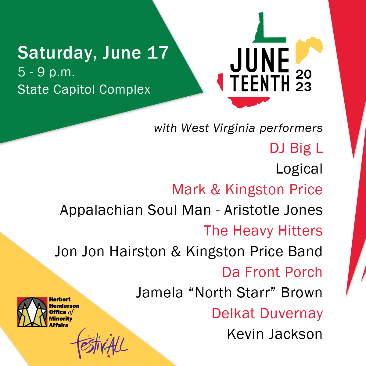 West Virginia Performer Listing