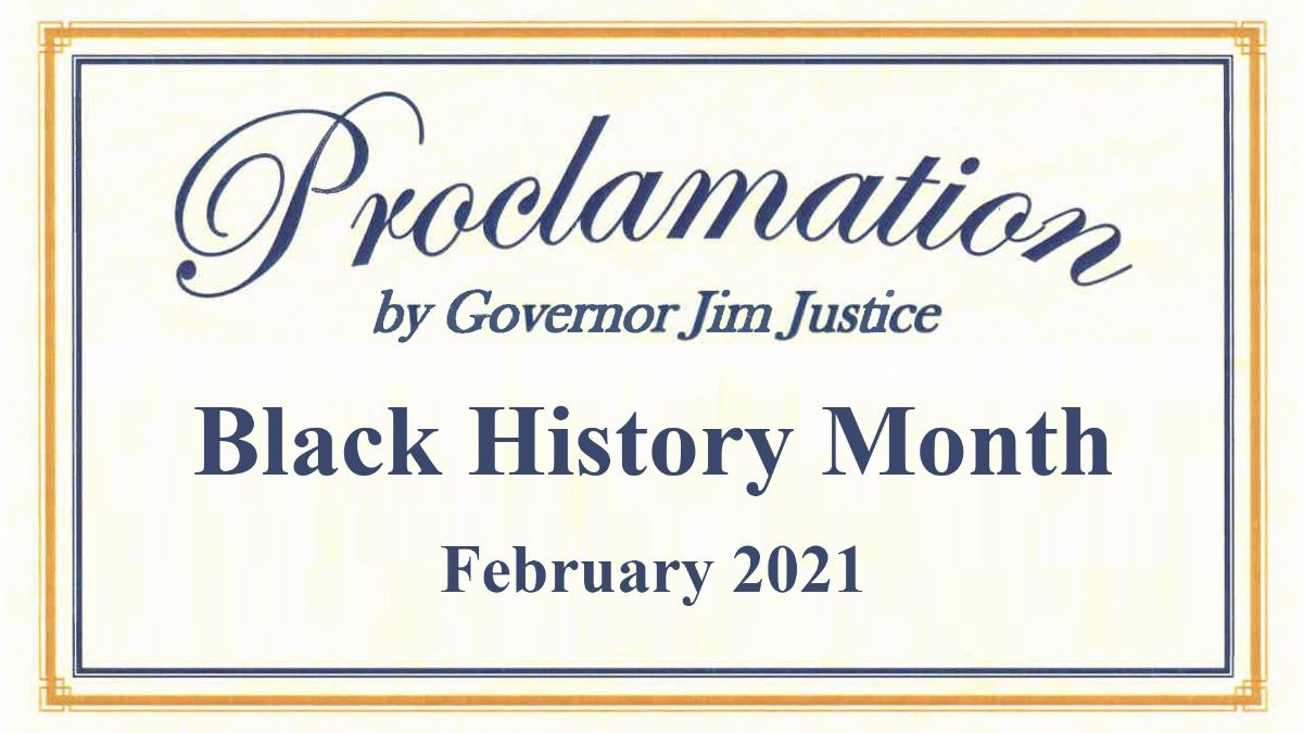 Governor's Proclamation Graphic for Black History Month 2021